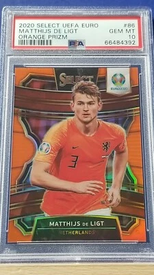 Matthijs De Ligt - 2020 Select UEFA Euro Orange Prizm   PSA 10   #23/125 - Image 1 of 2