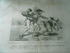 Litho Caricature 1851 Le Grand Duc Et Vice Roi Egypte A Se Donner Une Peignee