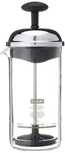 Bodum Chambord Montalatte, Glas, Trasparente (Coperchio Nero), 0.08 l0.08 l - Foto 1 di 7