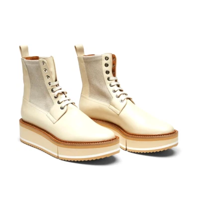 Botas de cuero de paja beige Clergerie 'BRENDYL' - Precio de venta sugerido por el fabricante $795 - Talla US5.5 - NUEVAS EN CAJA Foto 1 de 3