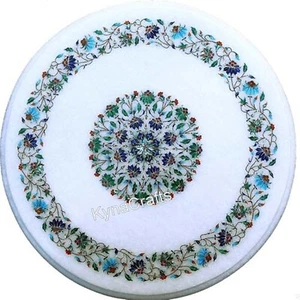 Pietra Dura Art Coffee Table Top 21 x 21 Inches Marble Center table top for Home - Picture 1 of 5