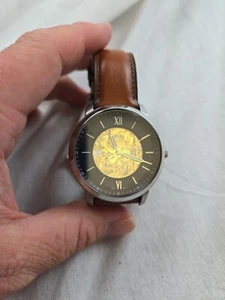 Fossil Men's Automatic brown Leather band.Analog,w-resistant dress watch.ME-3160 - Picture 1 of 7