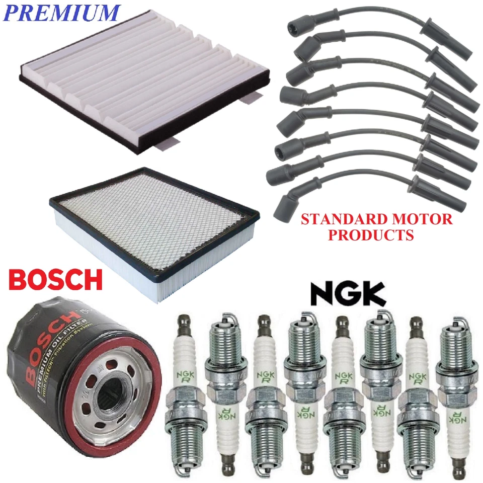 Tune Up Kit Filters Wire Spark Plugs Fit CHEVY SILVERADO 1500 V8 2009-2013 - Image 1 of 1