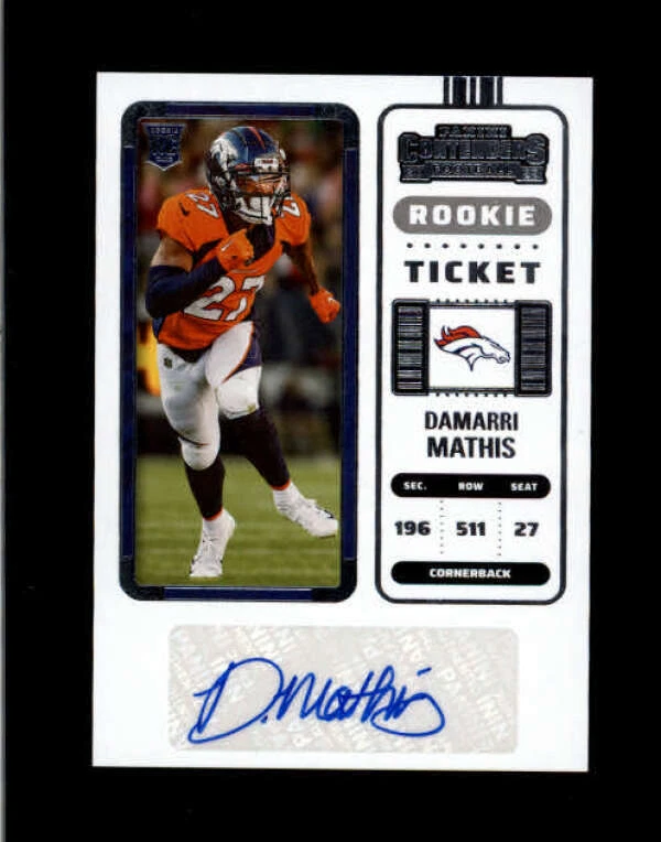 DAMARRI MATHIS 2022 CONTENDERS ROOKIE TICKET AUTOGRAPH AUTO BC9962 - Image 1 of 1