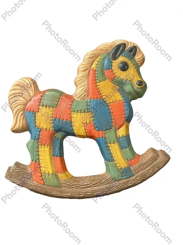 Vintage 1985 Frankies Designs Foam Patchwork Rocking Horse Nursery Wall Art Cover