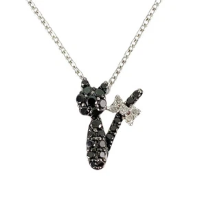 Ponte Vecchio White gold Black Diamond Diamond Necklace - Picture 1 of 12