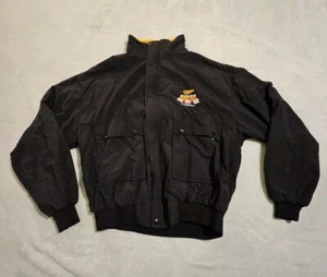 Nascar Rusty Wallace Jacket Mens Black Racing Miller Genuine Draft MGD Vintage - Picture 1 of 8
