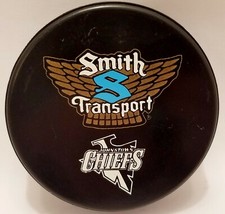 2004'05 JOHNSTOWN CHIEFS Smith Transport ECHL HOCKEY PUCK AD BACK