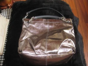 Damen Coach Schultertasche Brooke Rose Metallic Pewter Leder E11633-F16618 - Bild 1 von 13