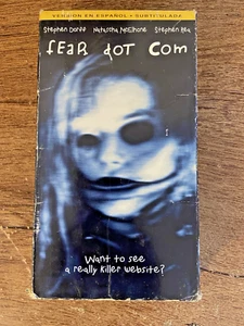 Fear Dot Com (Spanish) VHS Tape Horror 2003 Ex Rental Hollywood Video RARE - Picture 1 of 6