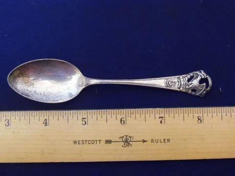 Vintage Sterling Silver Souvenir Spoon Iowa Engraved 1915 Cover