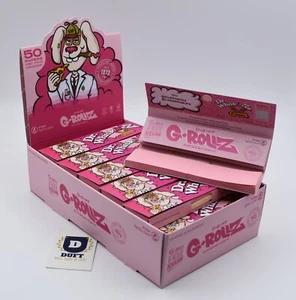 G-Rollz Pink Smoking Rolling kit 50 king slim Paper Tips Tray Poker 1 3 6 24 Box - Picture 1 of 18