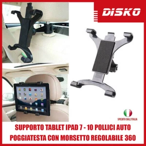 SUPPORTO TABLET IPAD 7 - 10 POLLICI AUTO POGGIATESTA CON MORSETTO REGOLABILE 360 - Foto 1 di 3