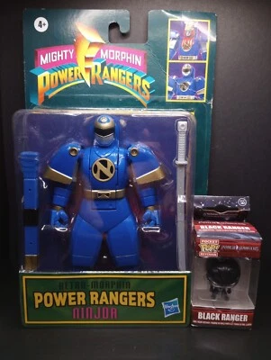 Mighty Morphin' Power Rangers 复古 NINJOR 人物 + 黑色游侠 PoP! 钥匙扣 — 第 1/4 张图片