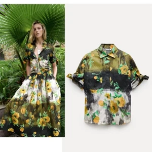 NEW ZARA floral print blouse 2565 size XS - Picture 1 of 2