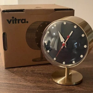 George Nelson Vitra Night Clock Brass H150mm desk clock Shelf Clocks - Picture 1 of 13