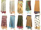 Wholesale Lot  10 Pc Skirt Women Wrap Around Rapron Silk Short Long Skirt Indian