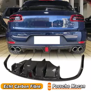 Difusor de carbono para Porsche Macan 14-20 alerón trasero difusor trasero con luz - Imagen 1 de 10