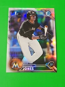 Thomas Jones 2016 Bowman Chrome Draft Refractor ,#BDC-2 , Miami Marlins - Picture 1 of 2