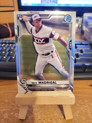 2021 Bowman Chrome Nick Madrigal #7 White Sox Rookie   - Image 1 of 2