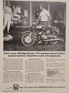 1967 Bridgestone 175 Scrambler Stampa moto annuncio - Foto 1 di 1