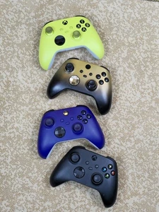 4x Xbox Wireless Controllers – Electric Volt, Gold Shadow, Black & Astral Purple - Picture 1 of 13