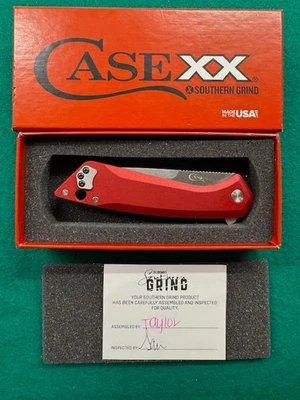 CASE XX SOUTHERN GRIND (ZAC BROWN) CG 01 FLIPPER FOLDER, RED ANODIZED (514) - Image 1 of 4