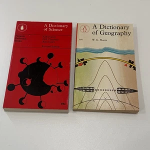 Vintage Penguin Lot - Dictionary of Geography & Science Paperback 1960's - Picture 1 of 11