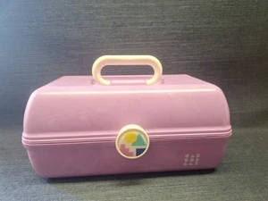 Vintage 90's Caboodles Pink Swirl Makeup Case Organizer Tray with Mirror #5626 - Picture 1 of 6