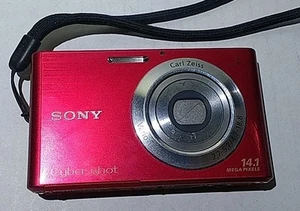 Sonny Cyber Shot DSC-W330 Camera-Red-Not working, For Parts,  - Picture 1 of 6