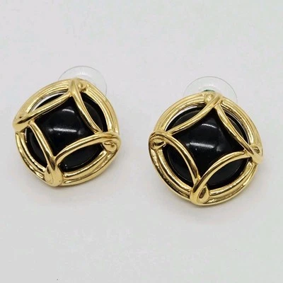 Pendientes Joan Rivers Intercambiables Colección Clásica Vintage Negros Foto 1 de 4