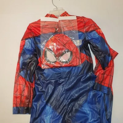 Disney Marvel Spiderman Spiderman Disfraz Niños Talla 7/8 Máscara Juego de 2 Piezas Foto 1 de 4