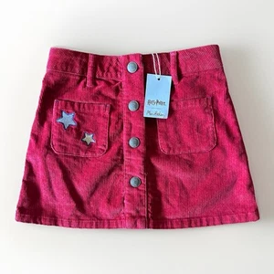 NWT Mini Boden Harry Potter Red Corduroy Skirt Stars Glasses Wand Size 5-6 Years - Picture 1 of 12