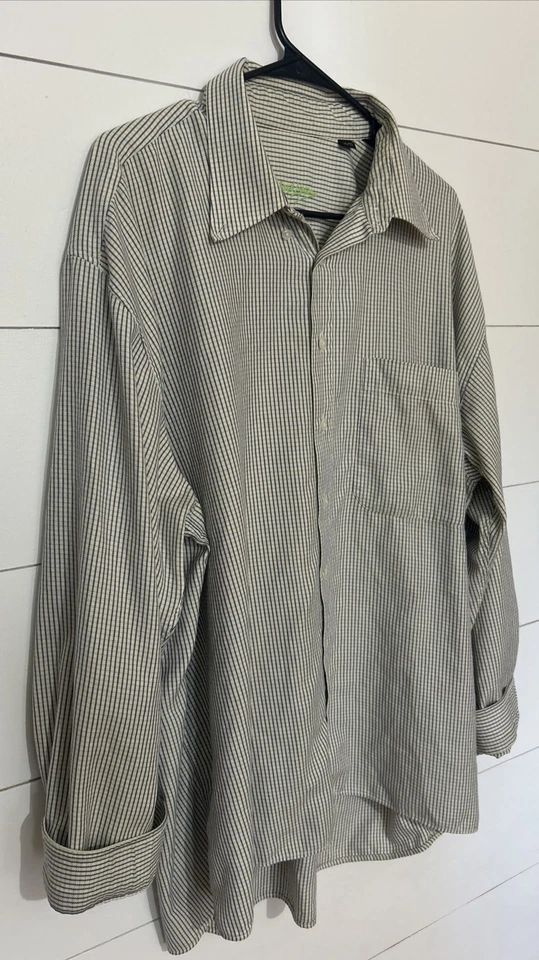 Camisa Para Hombre Jack Lipson Oro Cuadros Algodón Abotonada XL Azul Amarillo Informal Foto 1 de 4