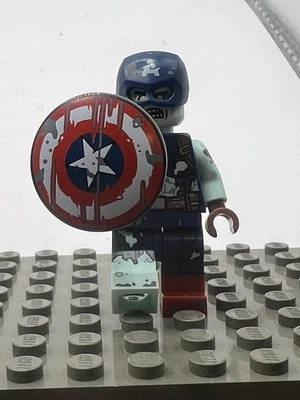 LEGO 71031 Marvel Zombie CAPTAIN AMERICA Minifigure SERIES 1 RETIRED Sealed - Image 1 of 4