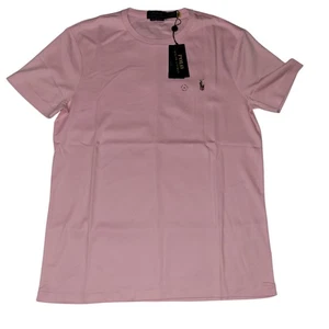 Camisa Polo Ralph Lauren Para Hombres Mediana Rosa Personalizada Calce Ajustado Bordada Poni Nueva con Etiquetas - Imagen 1 de 24