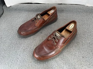 Sebago Shoes Men 15WW Walnut Leather Clovehitch Docksiders Boat Marine Grip - Picture 1 of 8