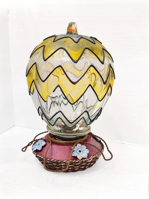 Antiguo alimentador de colibrí estilo globo aerostático RARO Foto 1 de 4