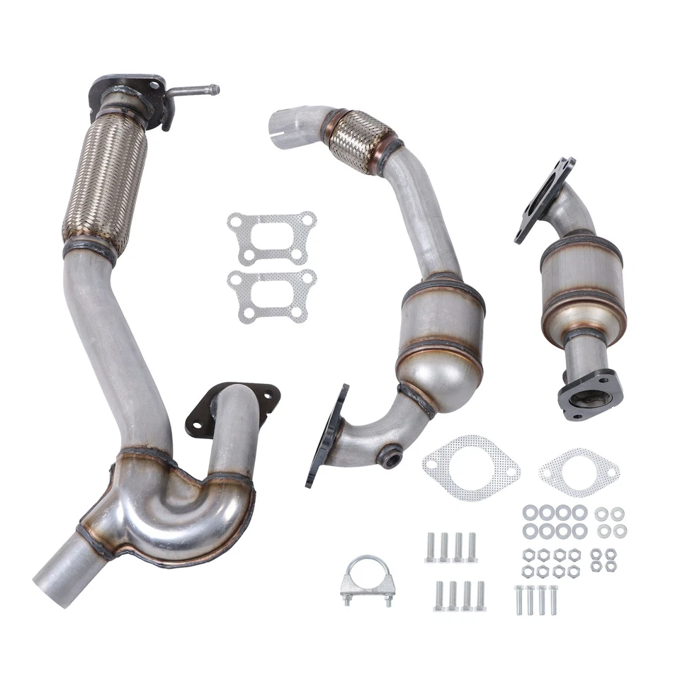 Juego de convertidor catalítico y tubo flexible para Cadillac SRX 3,0 L Bank 1 y 2 2010 2011 Foto 1 de 4