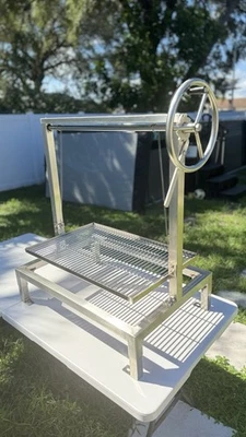 Bbq 不锈钢阿根廷 Santa Maria 风格炭烤架 Parrilla 32 英寸 X 22 英寸 — 第 1/4 张图片