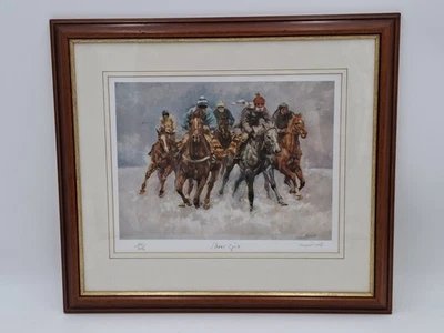 Impresión de carreras de caballos Sheer Grit Margaret Barrett edición limitada enmarcada 105 de 850 Foto 1 de 4