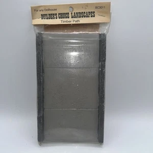 VINTAGE BUILDER'S CHOICE TIMBER PATH FOR MINIATURE DOLLHOUSE GRAY - Imagen 1 de 6