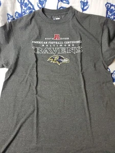 Baltimore Ravens NFL Team Apparel Shirt Mens XL Gray AFC North Spell Out - Picture 1 of 3