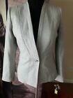 ANTONIO MELANI Women's 1 Button Gray Ivory STEVEN Jacket Blazer Size 8 NWT