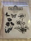 Local King Rubber Cling Stamp Poppy (2) And Butterfly’s 4-piece Precut Set NEW
