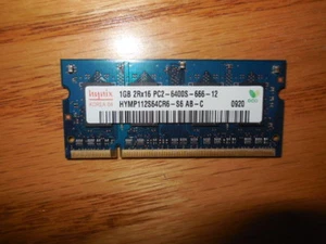 HYNIX 1GB 2Rx16 PC2-6400S-666-12 RAM MEMORY DELL INSPIRON & others  - Picture 1 of 4