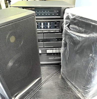 VINTAGE CASIO DUAL DECK STEREO SYSTEM, WITH SPEAKERS AND REMOTE, MS3,  NEW - Image 1 of 4