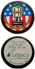 2001-2002 LOUISIANA ICE GATORS HIBERNIA CUP CHAMPIONS SPONSORED HOCKEY PUCK
