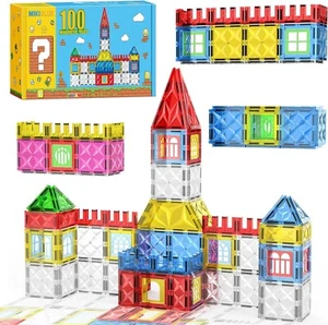 Magnetic Tiles Building Blocks Kids Toys, Preschool Montessori Construction toys - Picture 1 of 6