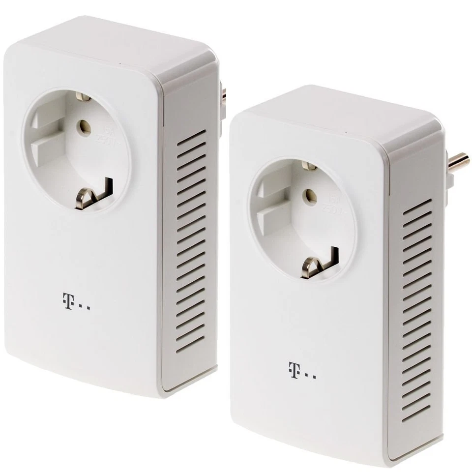 Telekom Speedport Powerline 101 dLAN Powerlan Starter Kit 500 MBit/s -2x ADAPTER - Bild 1 von 2